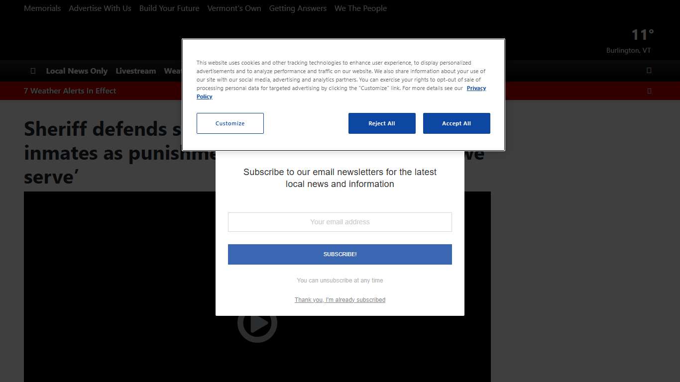 Sheriff defends serving ‘warden burger’ to inmates as punishment: ‘Most nutritious meal we serve’